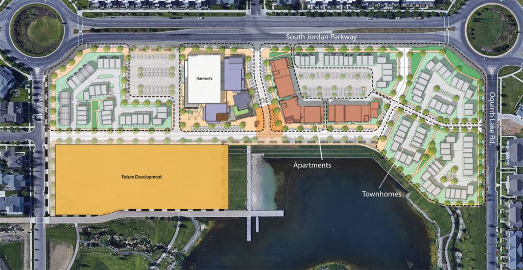 Daybreak development updates map, C.W. Urban, Harmons Market